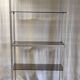 Design shelf in aluminum and smoked glass 70s/80s