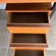 1960s modernist desk in wood and black metal, model CM172 by Paulin for Thonet.