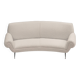 Mid-Century Gigi Radice for Minotti White Boucle Curved Six Legs Sofa