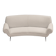 Mid-Century Gigi Radice for Minotti White Boucle Curved Six Legs Sofa