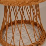 Braided rattan table