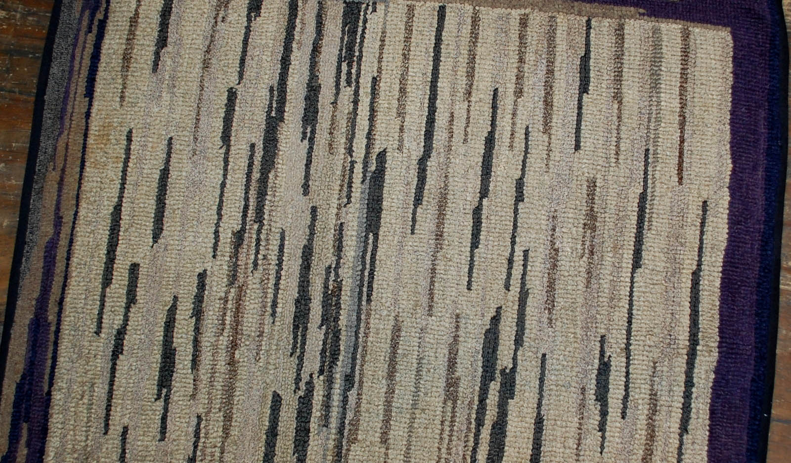 Old American Carpet Hooked handmade 94cm x 158cm 1900s
