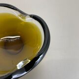 Large Murano Glass "Ochre" 1,1Kg Bowl Shell Ashtray Murano, Italy, 1970s