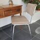 Chaise inclinée métal et assise tissu