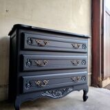 Vintage black chest of drawers