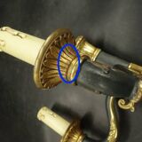 Pair of Empire style torch wall lights from PETITOT
