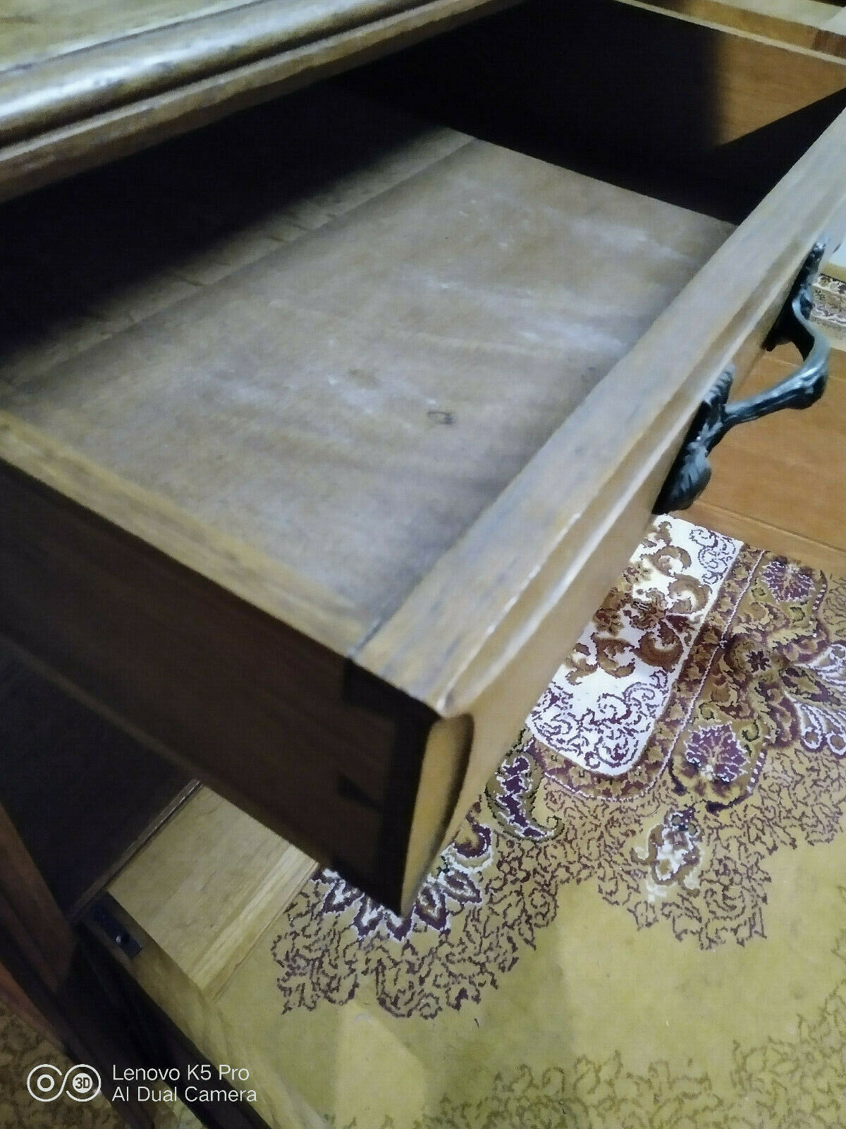 Art Nouveau oak dessert