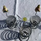 Set of 7 designer metal diabolo coconut trees
