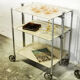 Vintage foldable dessert "textable" 3 trays