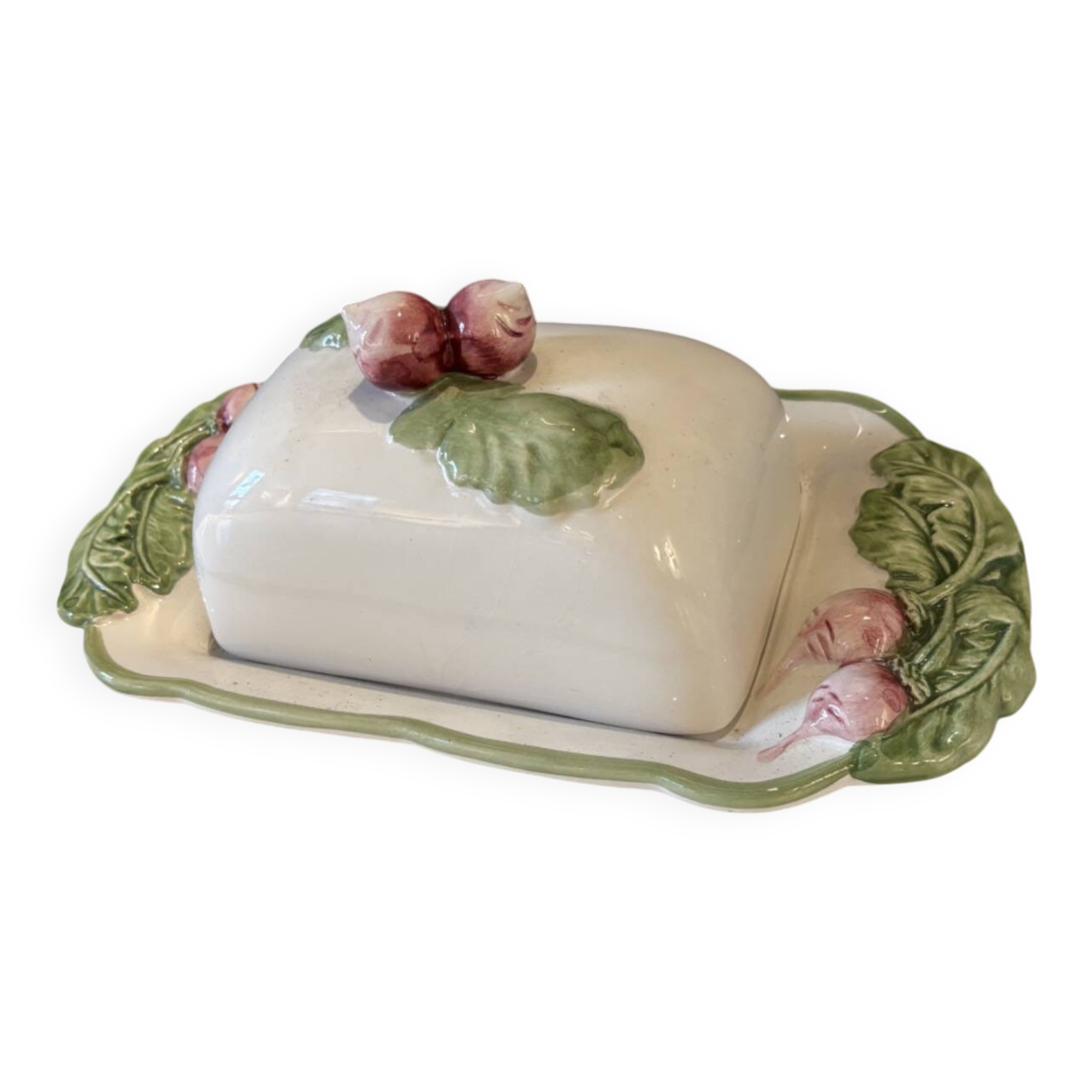 Slop bowl butter dish