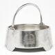 Neoclassical basket sugar bowl, silver-plated brass, Fraget, Poland, early 20th century