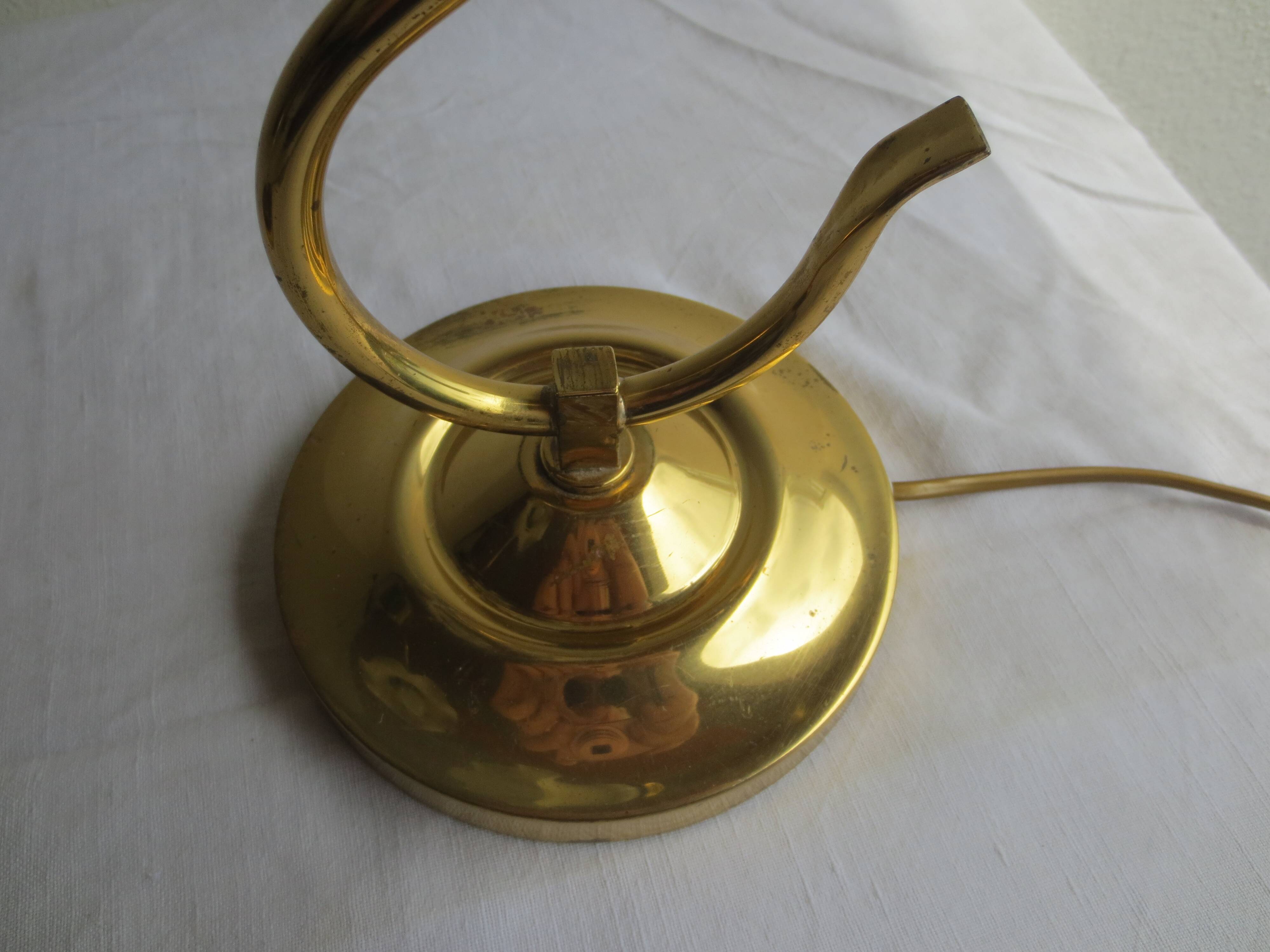 duo de lampe de table en métal doré