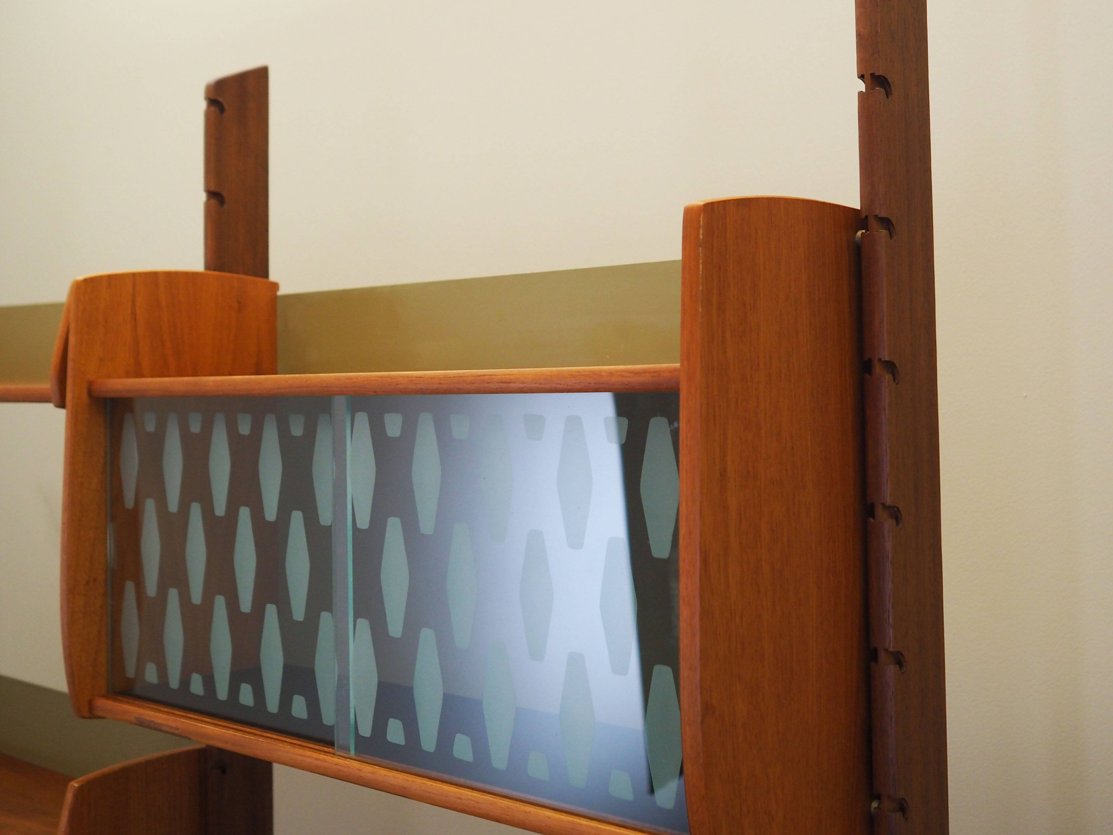 Teak system bookcase, Norwegian design, 1960s, production: Blindheim Mobelf