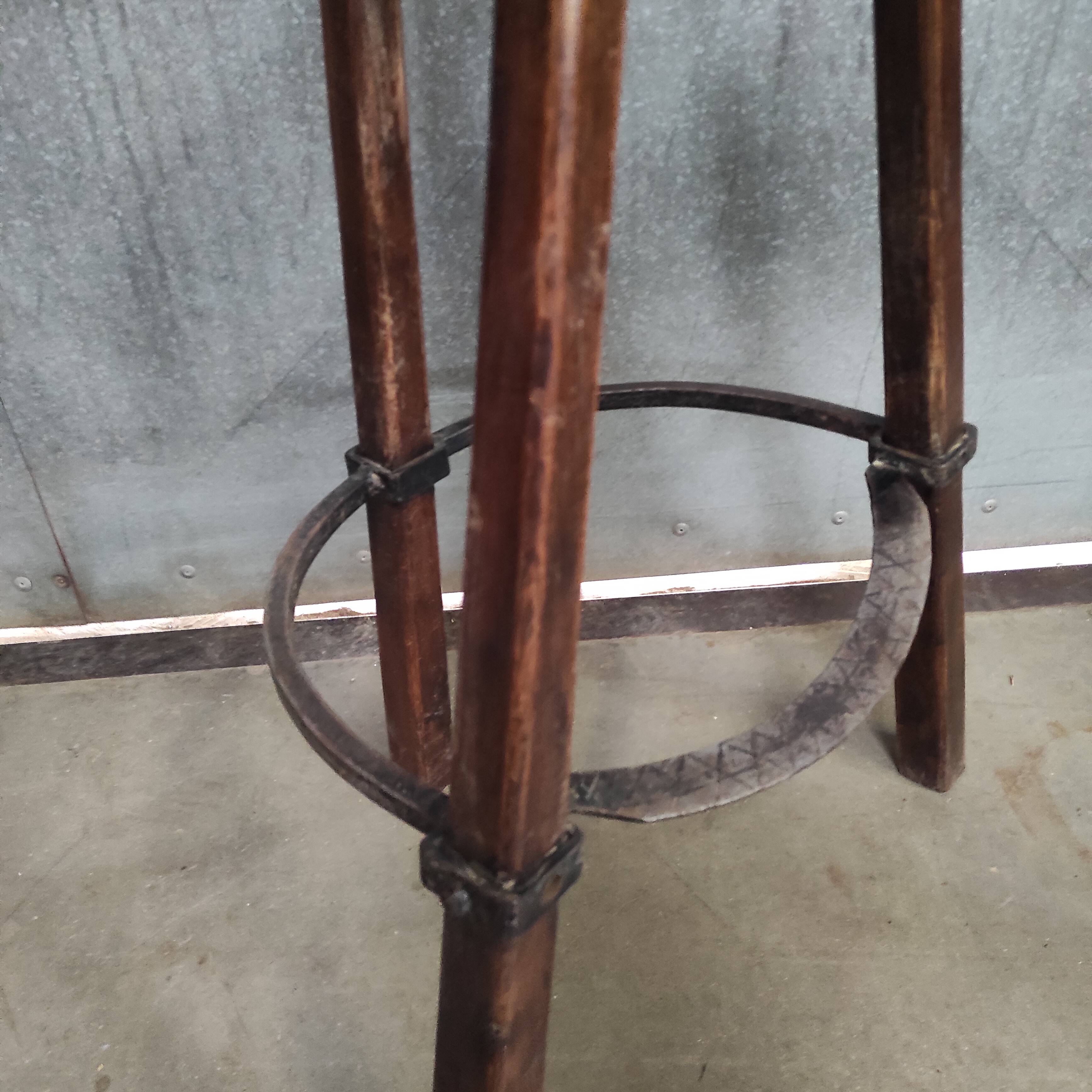 Vintage Brutalist Bar Stool 'Marbella' | Confonorm Spain, 1960s