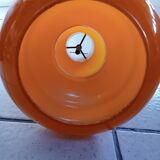 Vintage orange opaline glass pendant light, 1970s