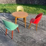 Table and its 3 vintage chairs