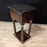 Pair of Empire Mahogany Bedside Tables