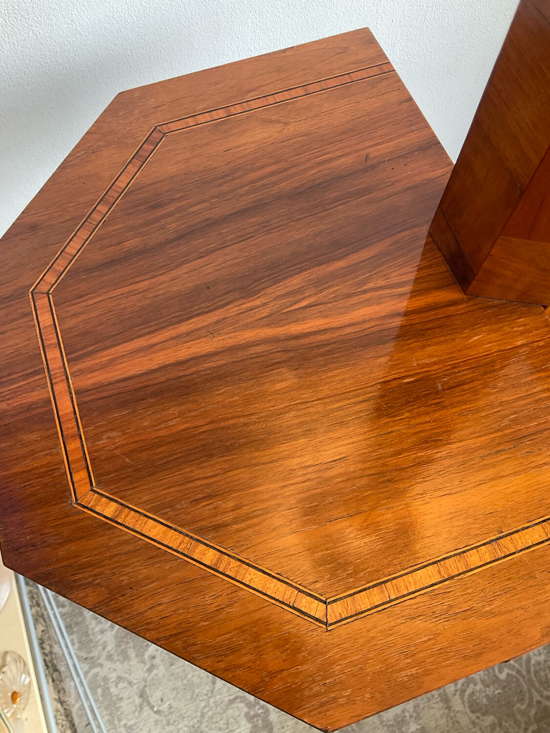 De Coene Art Deco floor lamp in marquetry