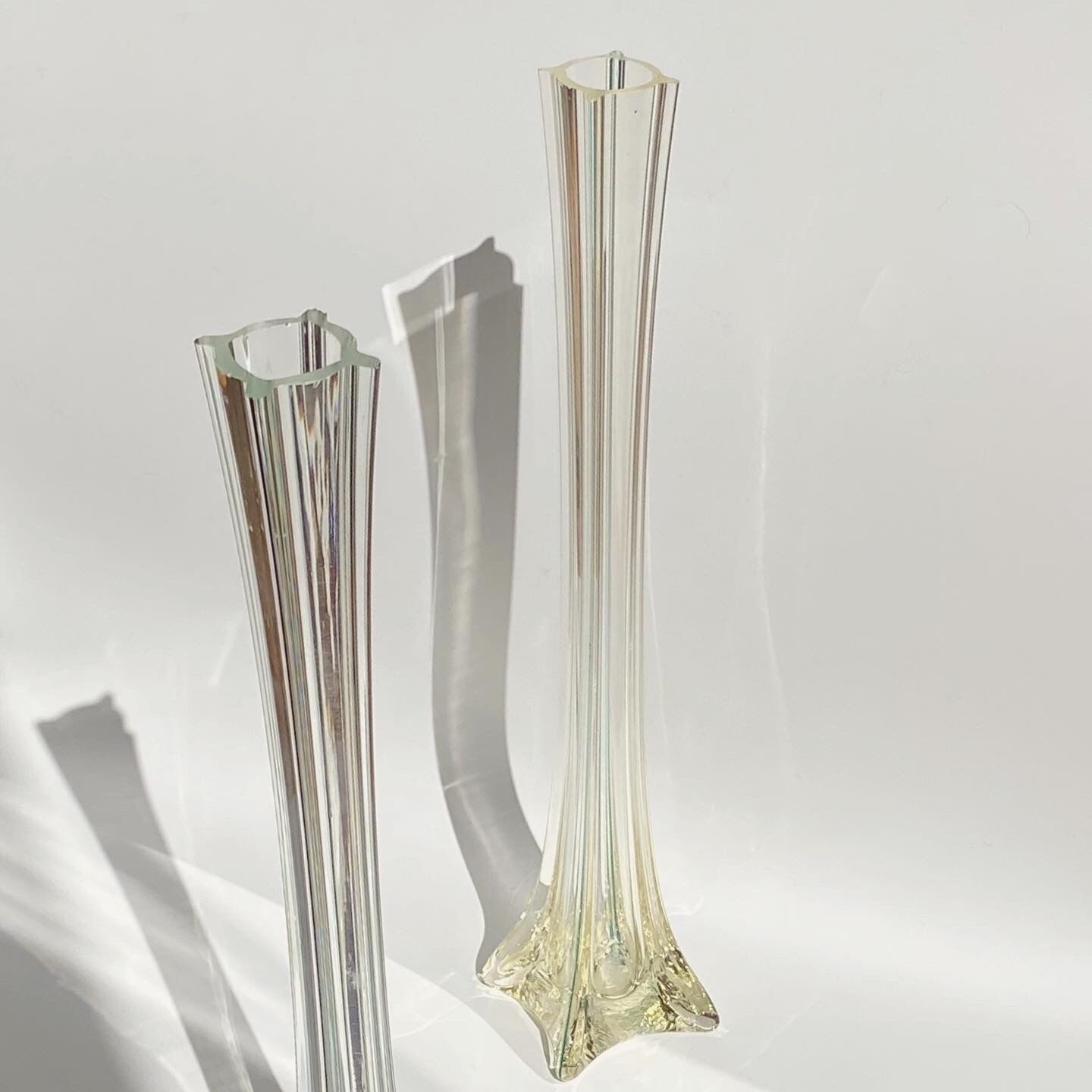 Lot of 2 soliflore vases