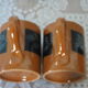 2 glazed terracotta mugs
