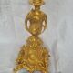 Pair of antique candelabra in gilded spelter – Louis XV style – 41 cm