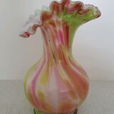 Vase Clichy puffed glass speckled