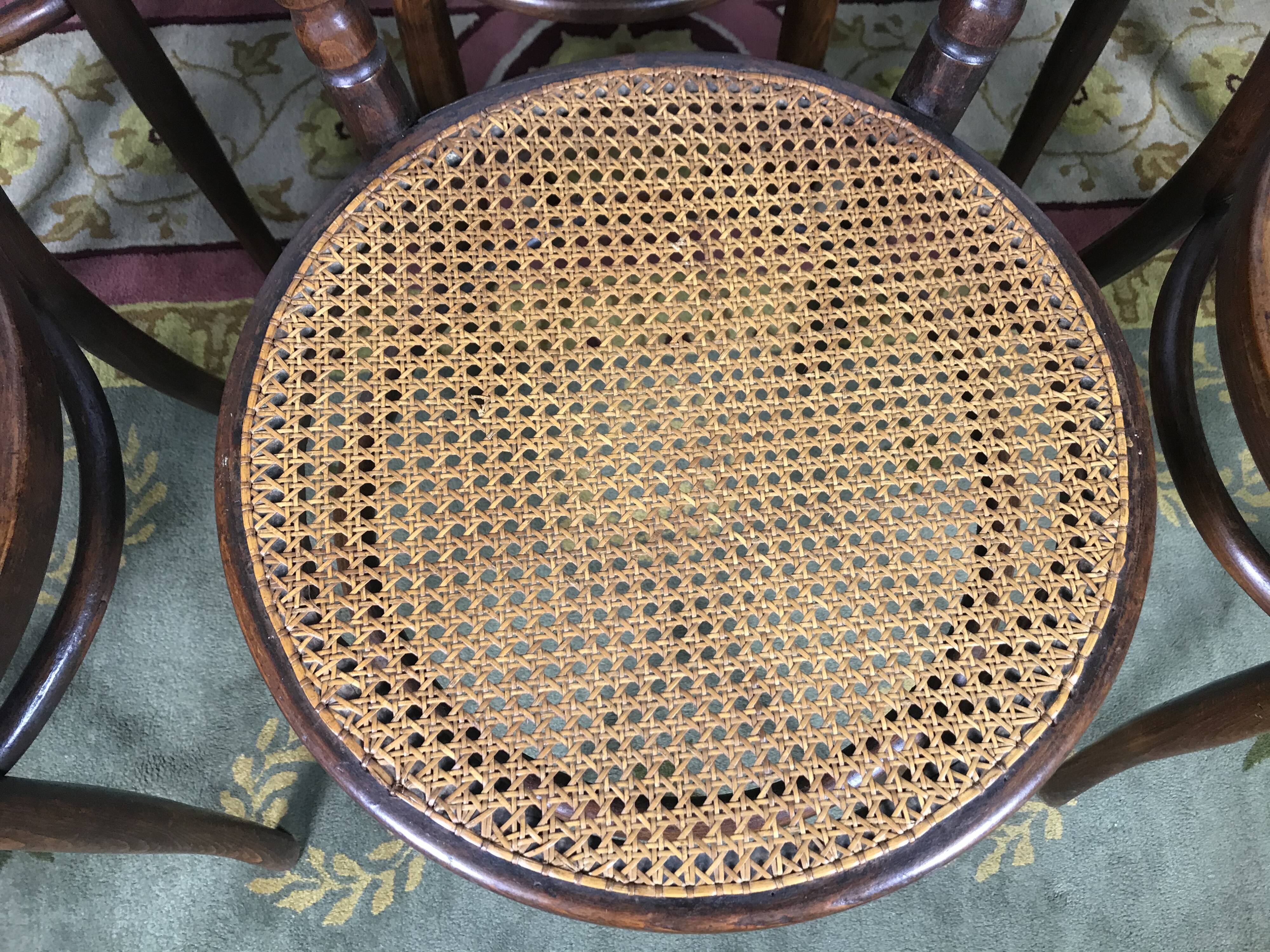 6 Josias Eissler bistro chairs - restored