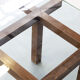 50s Alfred Hendrickx wood and glass coffee table for Belform