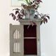 Storage unit, old buffet in weathered gray wood