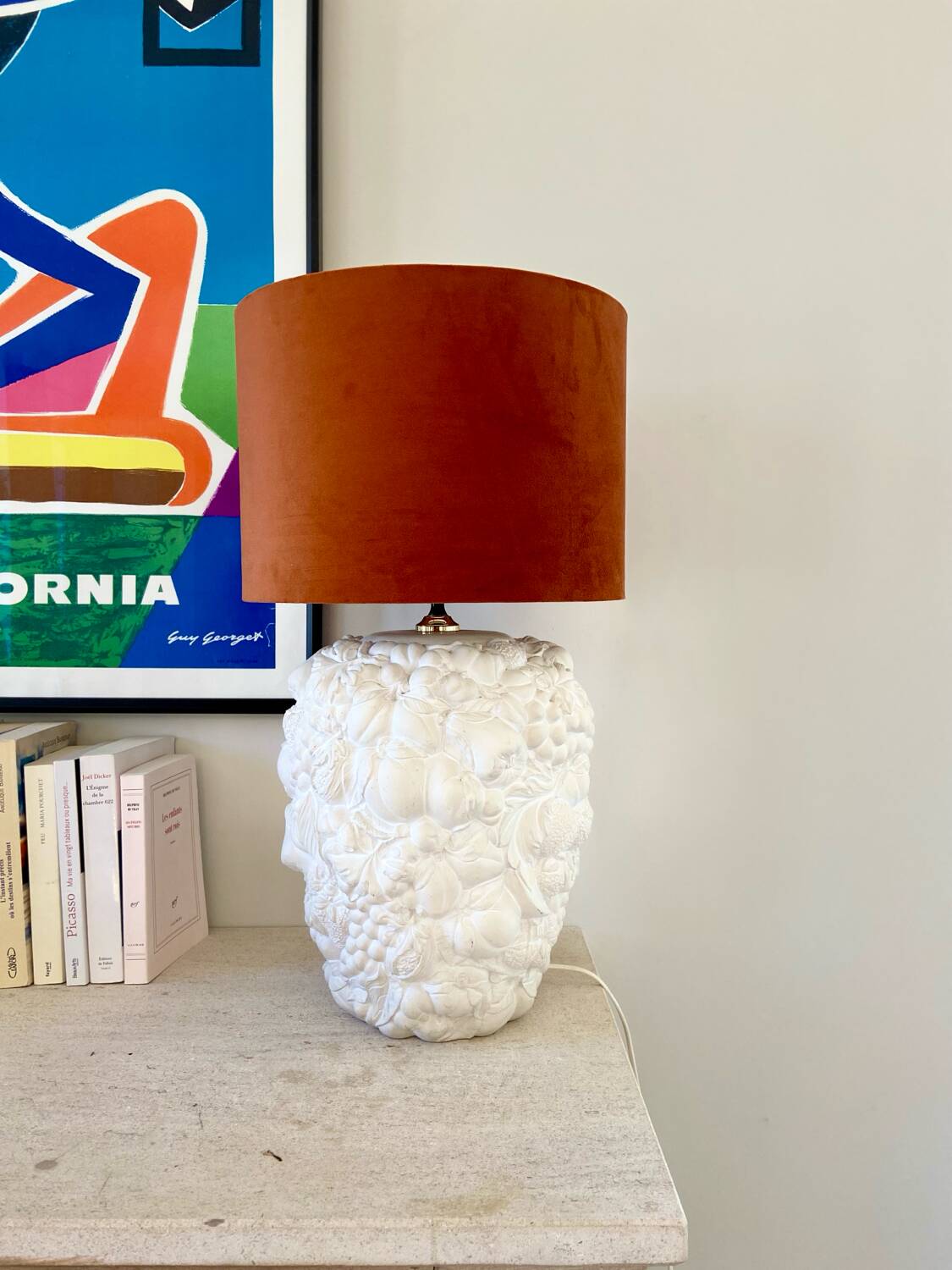 Lampe "fruitée" en céramique, Italie vers 1970