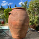 Ancient terracotta pottery jar