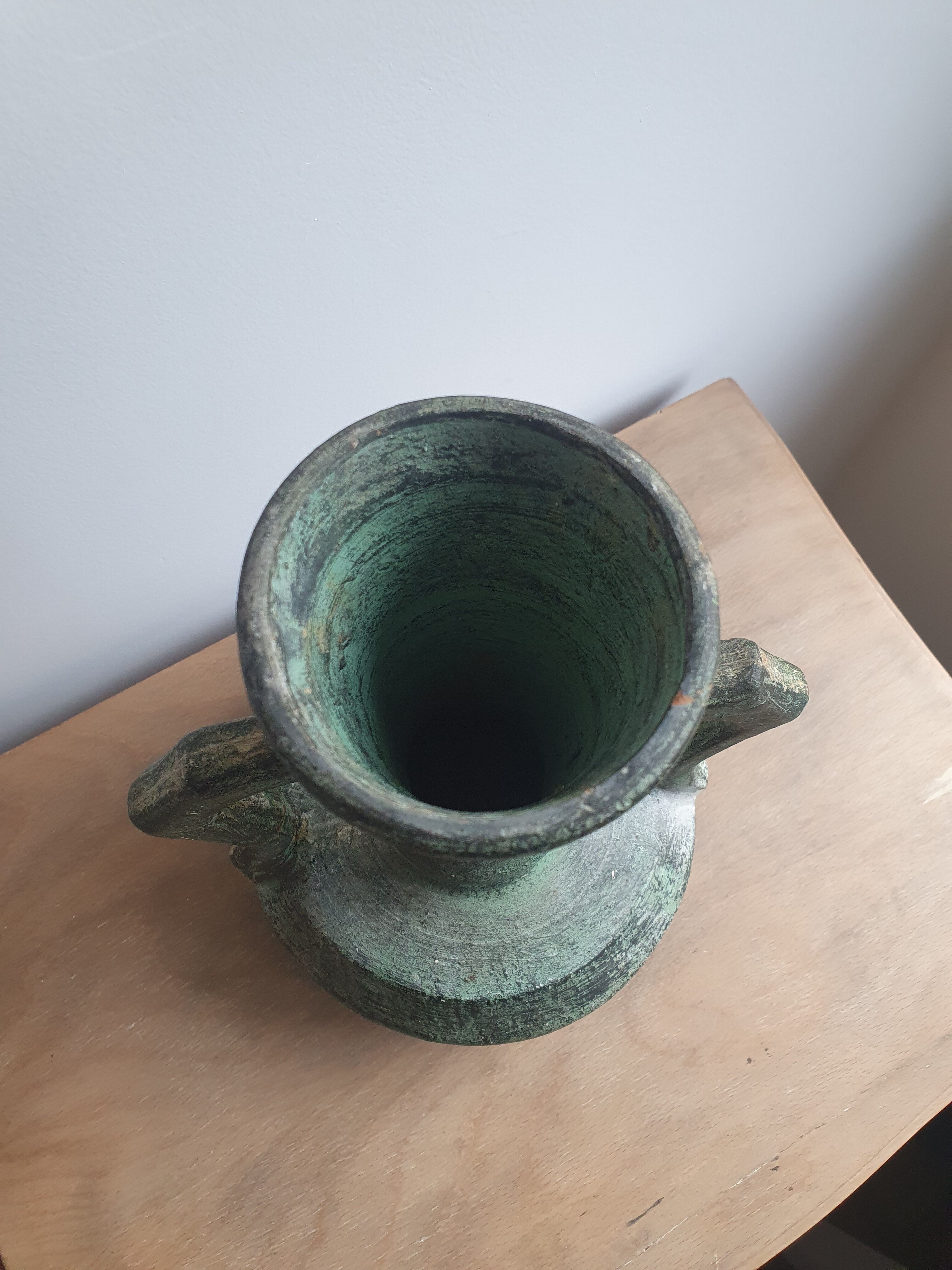 Ancient terracotta vase jar