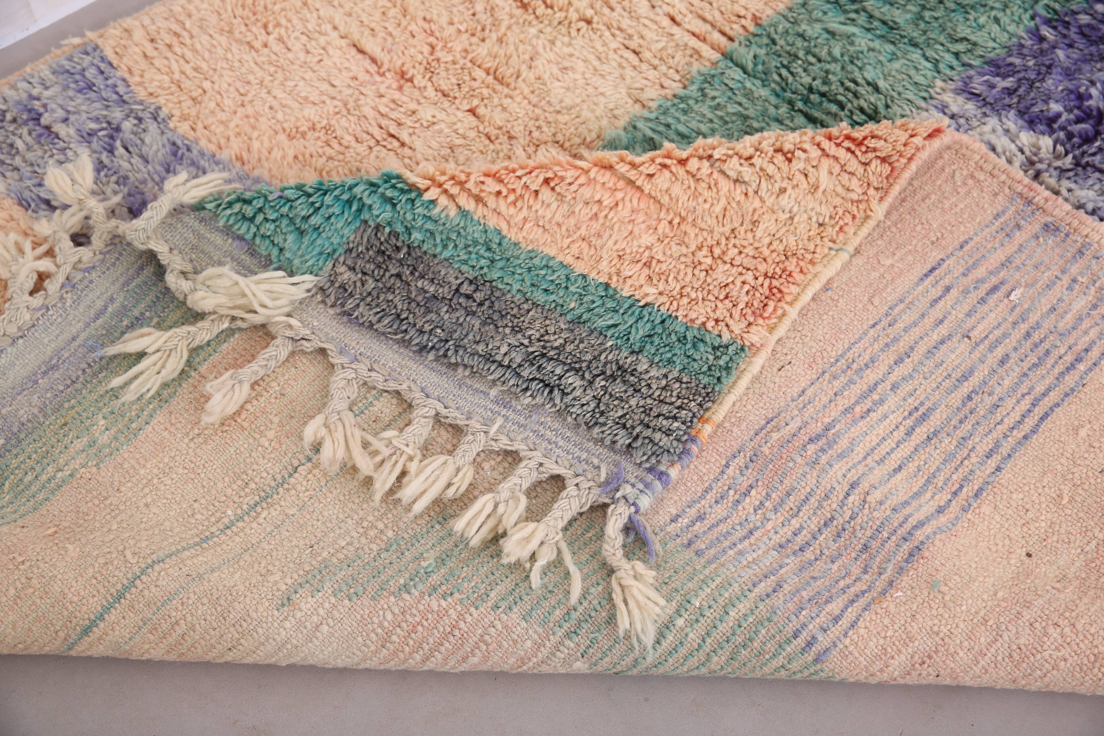 Peach Boujaad Rug 165 x 265 cm - Berber Wool Rug - Moroccan Rug Handmade