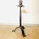 Brutalist wrought iron candle holder
