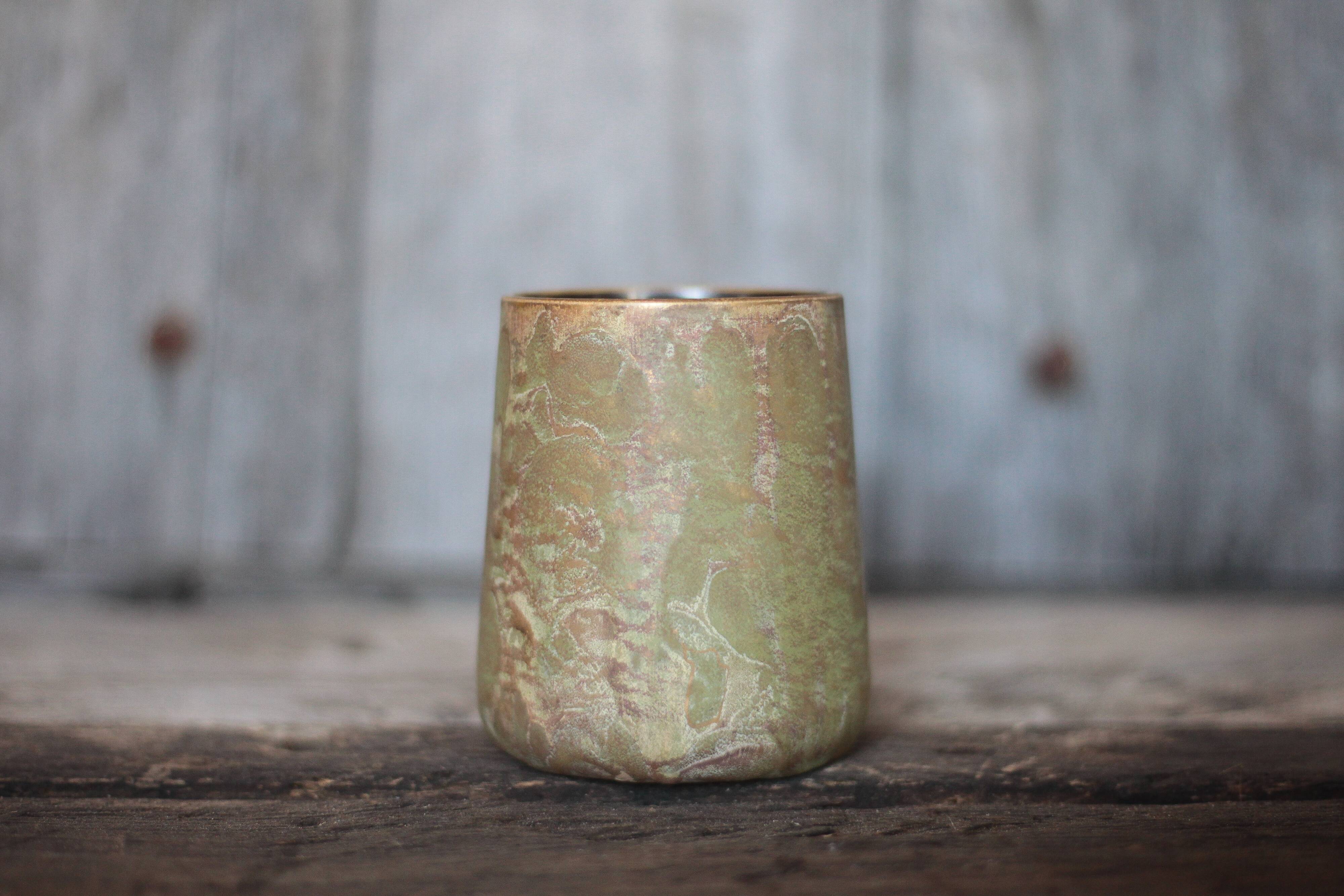 Vase from Yvelines in stoneware with enamel decoration featuring tree-like drips, 1900.