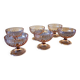 Vintage rosaline arcoroc luminarc pink glass ice cream cups (set of 6)