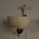 Pair of sculptural mid-century wall uplighters, circa 1950