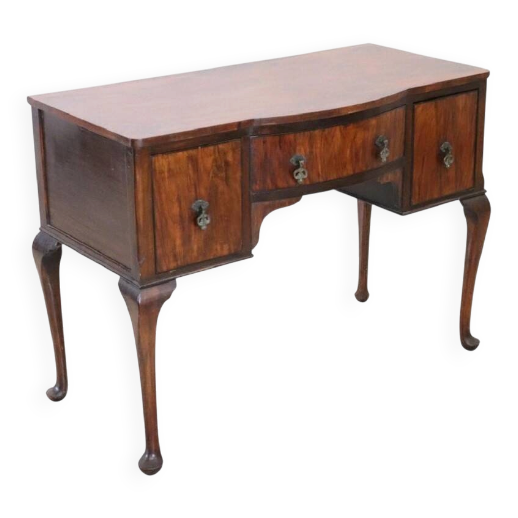 Writing Desk In Walnut Veneer, Early 20th Century