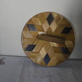Plat de presentation marqueterie de paille