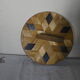 Straw marquetry presentation dish