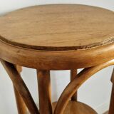 1940s curved wood side table