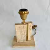 Pied de lampe de table en travertin