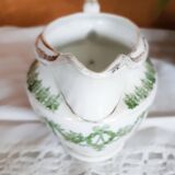 Service à thé en porcelaine anglaise, vert et or , antique