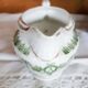 Service à thé en porcelaine anglaise, vert et or , antique