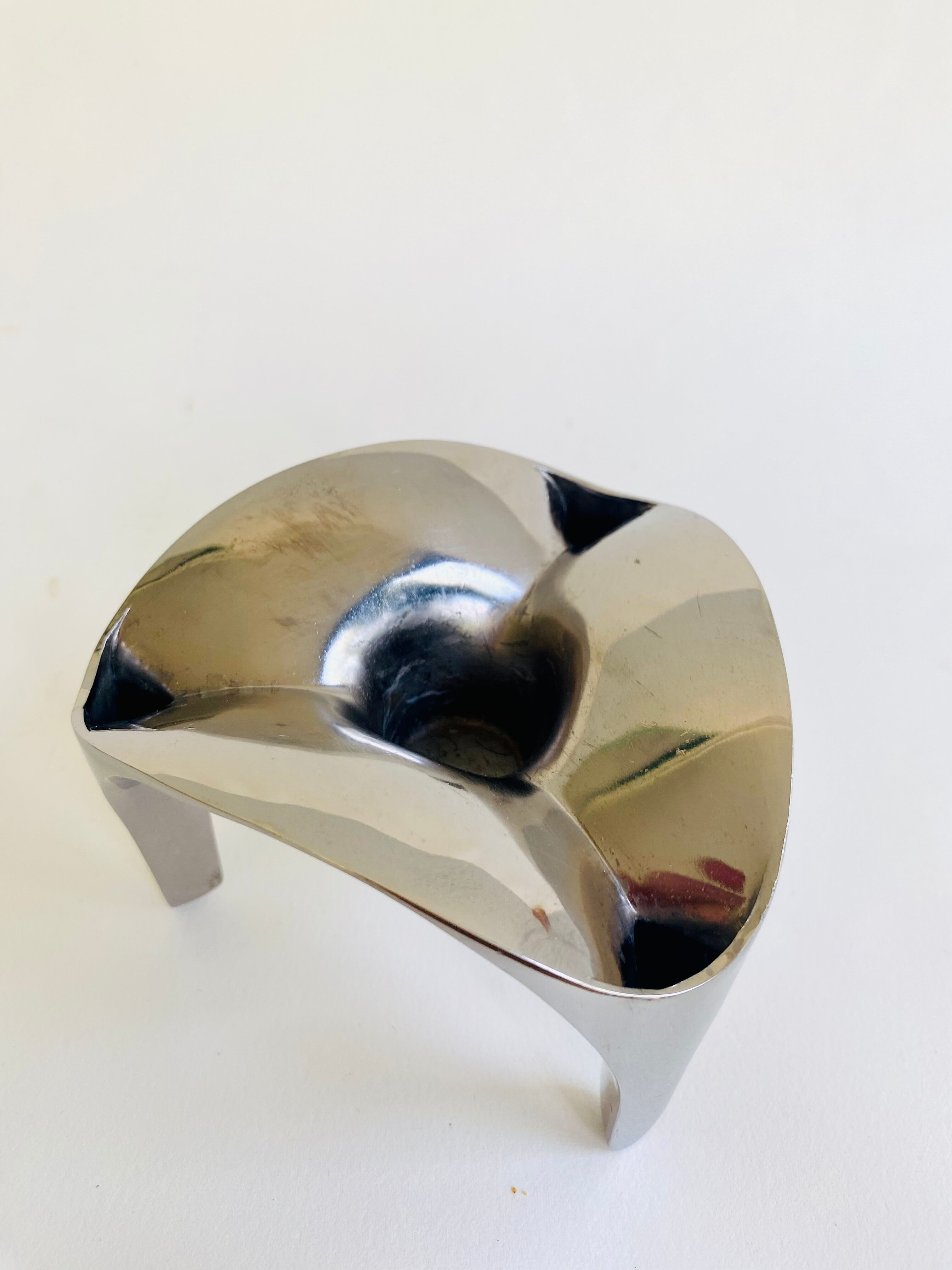 Bougeoir métallique années 70