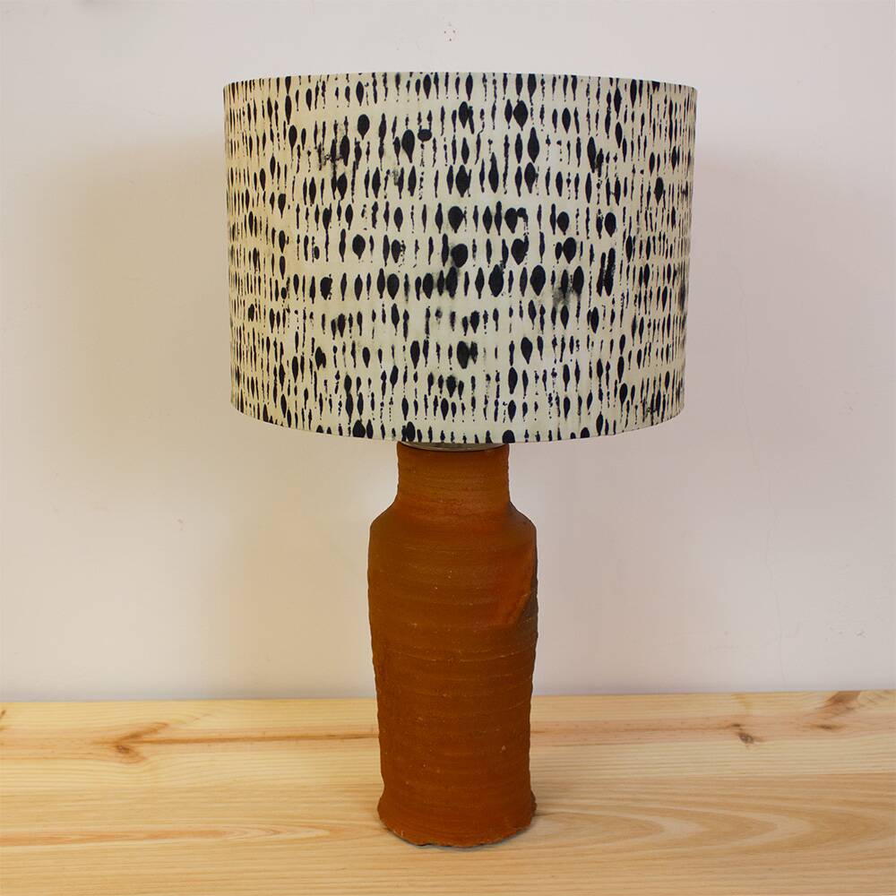 Antique terracotta base table lamp