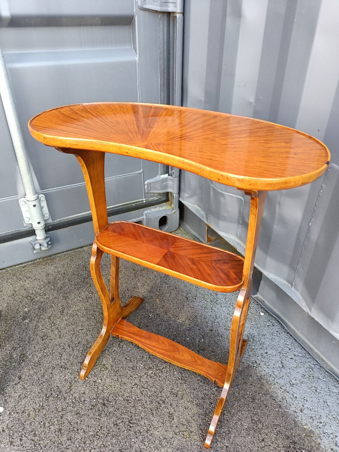 Pair of bedside tables in antique marquetry Louis XVl