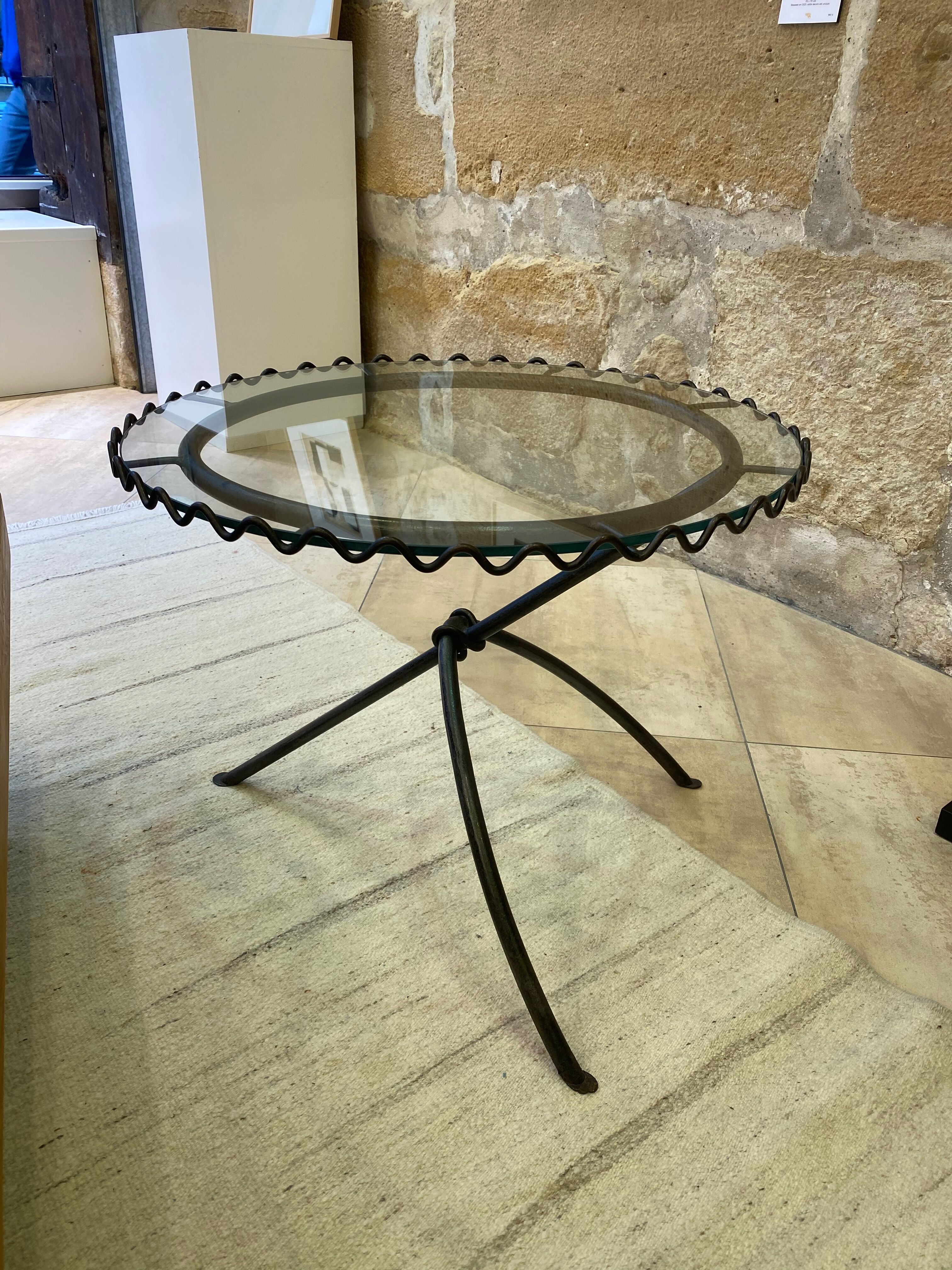 Wrought iron coffee table