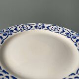 Set of two low vintage Sarreguemines earthenware compote bowls
