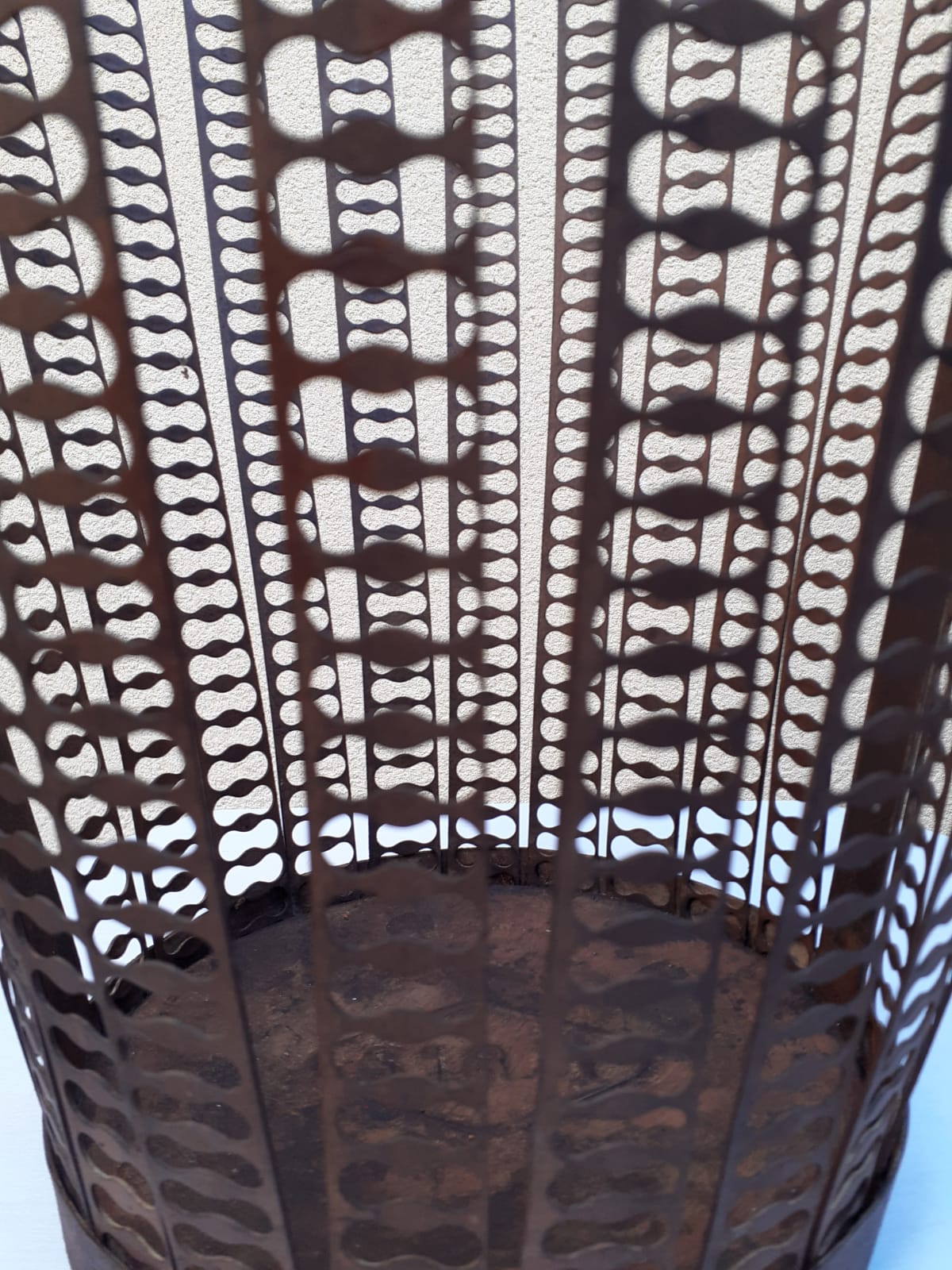 Vintage metal wastepaper basket